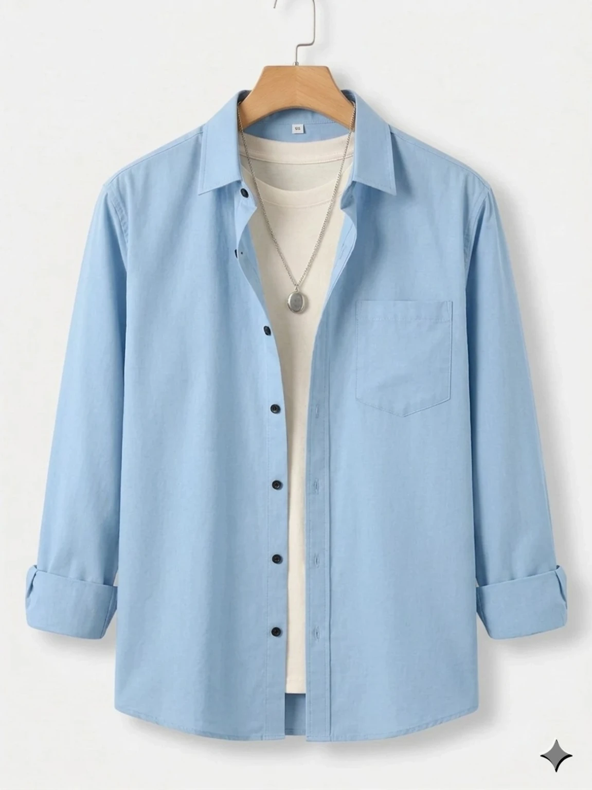 METRONAUT Men Regular Fit Solid Spread Collar Casual Shirt